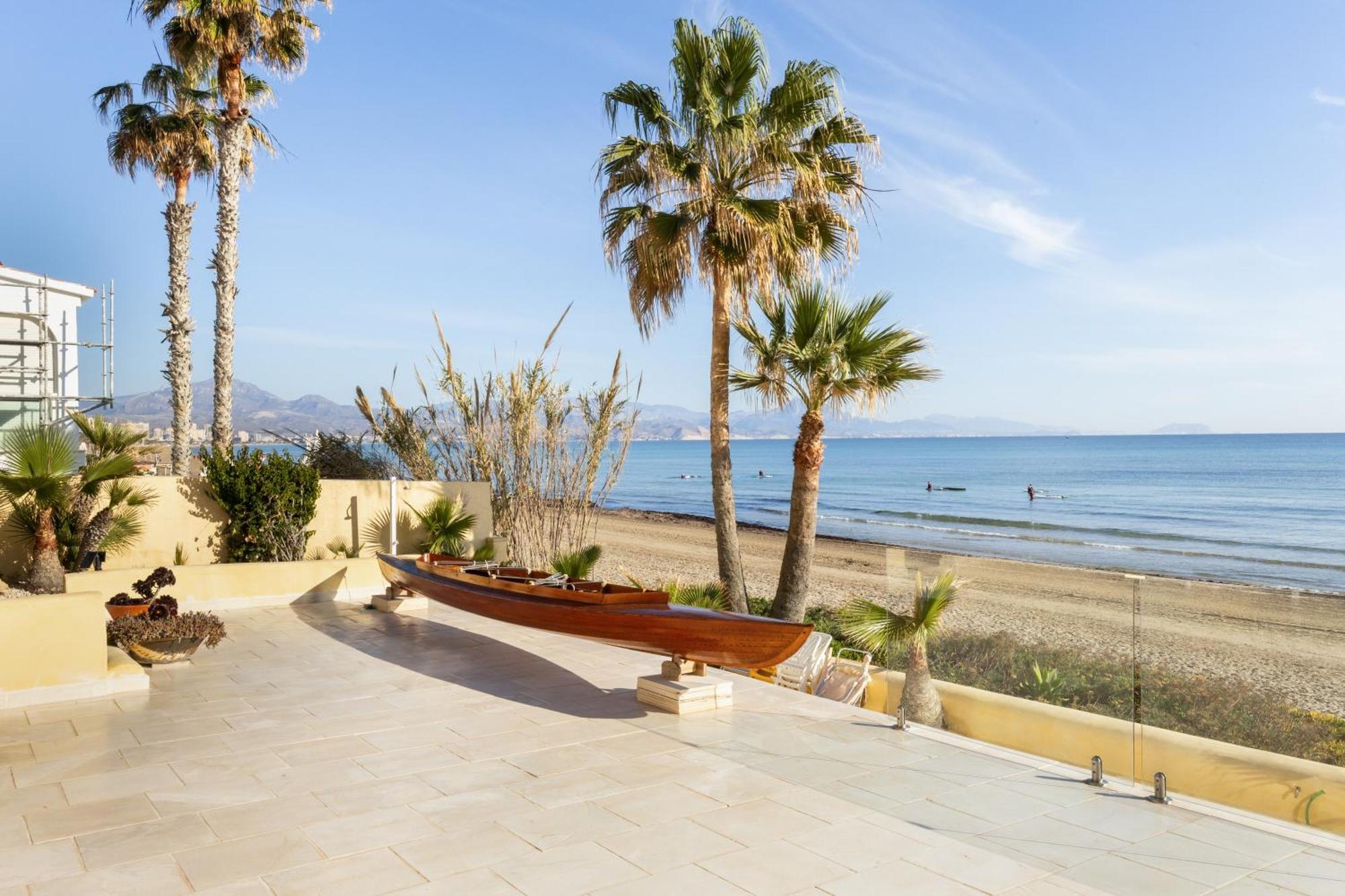 Maravilloso Apartamento Amanecer Cabo A Pie De Playa Y Mar En Chalet Roquetes 알리칸테 외부 사진